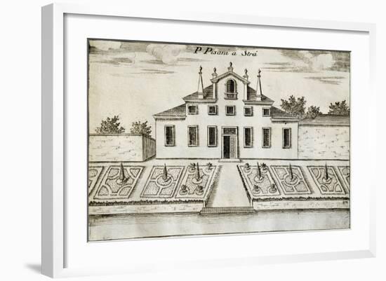 Former Villa Pisani in Stra, 1697-Vincenzo Coronelli-Framed Giclee Print