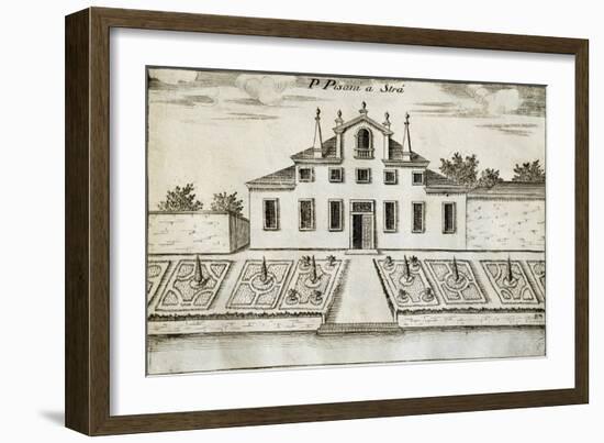 Former Villa Pisani in Stra, 1697-Vincenzo Coronelli-Framed Giclee Print