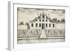 Former Villa Pisani in Stra, 1697-Vincenzo Coronelli-Framed Giclee Print