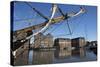 Former Warehouses, Gloucester Quays, Gloucester, Gloucestershire, England, United Kingdom, Europe-Stuart Black-Stretched Canvas