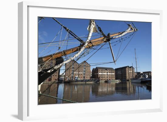 Former Warehouses, Gloucester Quays, Gloucester, Gloucestershire, England, United Kingdom, Europe-Stuart Black-Framed Photographic Print