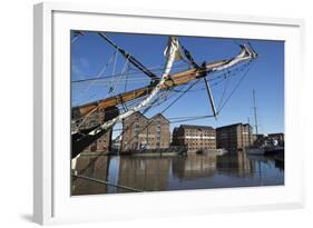 Former Warehouses, Gloucester Quays, Gloucester, Gloucestershire, England, United Kingdom, Europe-Stuart Black-Framed Photographic Print