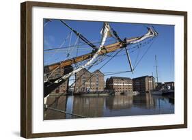 Former Warehouses, Gloucester Quays, Gloucester, Gloucestershire, England, United Kingdom, Europe-Stuart Black-Framed Photographic Print