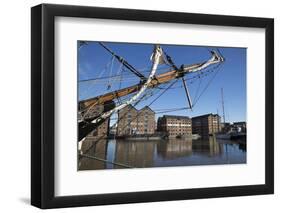 Former Warehouses, Gloucester Quays, Gloucester, Gloucestershire, England, United Kingdom, Europe-Stuart Black-Framed Photographic Print