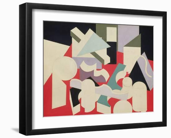 Formes, 1921-22 (Oil & Pencil on Canvas)-Patrick Henry Bruce-Framed Giclee Print