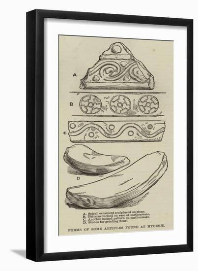 Forms of Some Articles Found at Mycenae-null-Framed Giclee Print