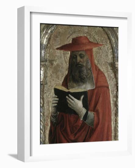 Fornari Polyptych-Detail of Saint Jerome-Vincenzo Foppa-Framed Giclee Print