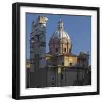 Foro Di Cesare, Forum Romanum, Corinth Broad Columns, Church Santi Luca E Martina, Rome-Rainer Mirau-Framed Photographic Print