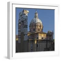 Foro Di Cesare, Forum Romanum, Corinth Broad Columns, Church Santi Luca E Martina, Rome-Rainer Mirau-Framed Photographic Print