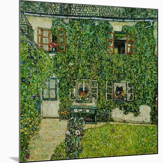 Forsthaus in Weissenbach am Attersee - Forestry house in Weissenbach on Attersee-Lake,1912-Gustav Klimt-Mounted Giclee Print