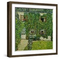 Forsthaus in Weissenbach am Attersee - Forestry house in Weissenbach on Attersee-Lake,1912-Gustav Klimt-Framed Giclee Print