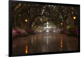 Forsyth Park Fountain with Spring Azaleas, Savannah, Georgia, USA-Joanne Wells-Framed Photographic Print