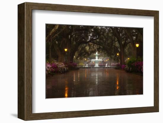 Forsyth Park Fountain with Spring Azaleas, Savannah, Georgia, USA-Joanne Wells-Framed Photographic Print