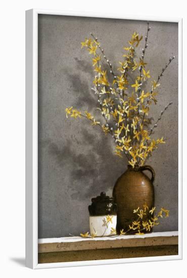 Forsythia-Ray Hendershot-Framed Art Print