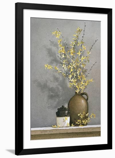 Forsythia-Ray Hendershot-Framed Art Print