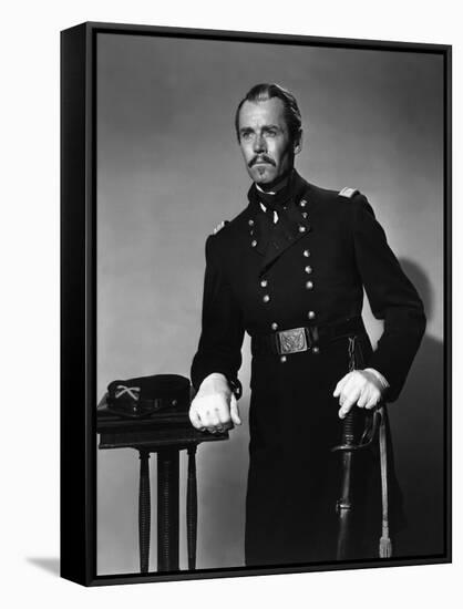 FORT APACHE, 1948 directed by JOHN FORD Henry Fonda (b/w photo)-null-Framed Stretched Canvas