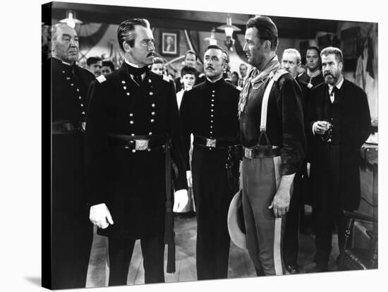 FORT APACHE, 1948 directed by JOHN FORD Henry Fonda, george O'Brien, John Wayne and Grant Withers (-null-Stretched Canvas