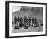 FORT APACHE, 1948 directed by JOHN FORD Henry Fonda, John Wayne and Victor McLaglen (b/w photo)-null-Framed Photo