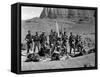 FORT APACHE, 1948 directed by JOHN FORD Henry Fonda, John Wayne and Victor McLaglen (b/w photo)-null-Framed Stretched Canvas