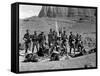 FORT APACHE, 1948 directed by JOHN FORD Henry Fonda, John Wayne and Victor McLaglen (b/w photo)-null-Framed Stretched Canvas