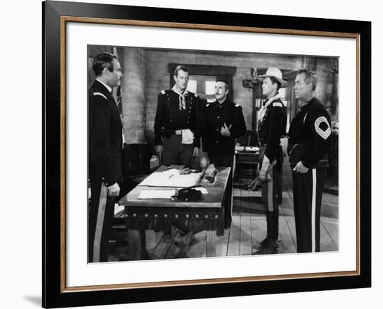 FORT APACHE, 1948 directed by JOHN FORD Henry Fonda, John Wayne, George O'Brien, John Agar and Ward-null-Framed Photo