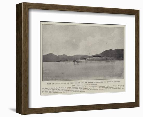 Fort at the Entrance of the Gulf of Arta or Ambracia, Opposite the Town of Prevesa-null-Framed Giclee Print