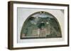 Fort Belvedere and the Pitti Palace from a Series of Lunettes Depicting Views of the Medici Villas-Giusto Utens-Framed Premium Giclee Print