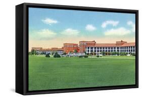 Fort Benning, Georgia, Exterior View of the 29th Infantry Barracks-Lantern Press-Framed Stretched Canvas