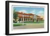 Fort Benning, Georgia, Exterior View of the Officers' Club, Infantry School-Lantern Press-Framed Art Print