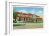 Fort Benning, Georgia, Exterior View of the Officers' Club, Infantry School-Lantern Press-Framed Art Print