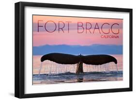 Fort Bragg, California - Whale Fluke and Sunset-Lantern Press-Framed Art Print