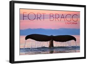 Fort Bragg, California - Whale Fluke and Sunset-Lantern Press-Framed Art Print