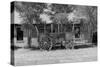 Fort Bridger, Wyoming - Frieght Wagon Scene-Lantern Press-Stretched Canvas