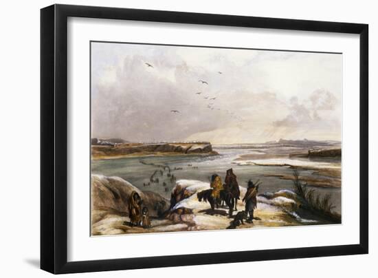 Fort Clark on the Missouri, February 1834-Karl Bodmer-Framed Giclee Print