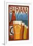 Fort Collins, Colorado - Beervana Vintage Sign-Lantern Press-Framed Art Print