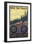 Fort Collins, Colorado - Ride the Trails-Lantern Press-Framed Art Print