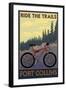 Fort Collins, Colorado - Ride the Trails-Lantern Press-Framed Art Print