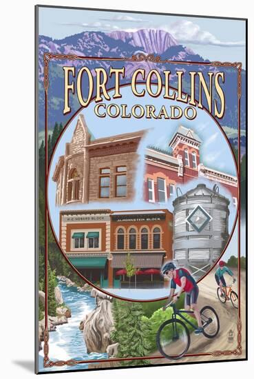 Fort Collins, Colorado Scenes-Lantern Press-Mounted Art Print