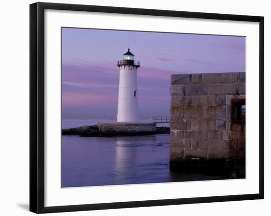 Fort Constitution, State Historic Site, Portsmouth Harbor Lighthouse, New Hampshire, USA-Jerry & Marcy Monkman-Framed Photographic Print