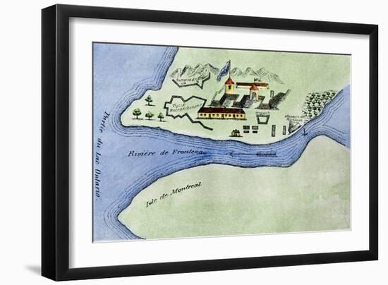 Fort Frontenac on Lake Ontario, 1600S, at the Head of the St. Lawrence River, Now Kingston, Ontario-null-Framed Giclee Print