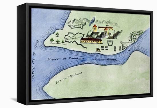 Fort Frontenac on Lake Ontario, 1600S, at the Head of the St. Lawrence River, Now Kingston, Ontario-null-Framed Stretched Canvas