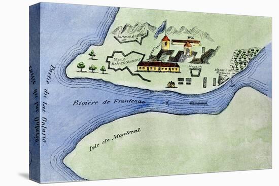 Fort Frontenac on Lake Ontario, 1600S, at the Head of the St. Lawrence River, Now Kingston, Ontario-null-Stretched Canvas