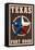 Fort Hood,Texas - Barn Star - Letterpress-Lantern Press-Framed Stretched Canvas
