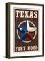 Fort Hood,Texas - Barn Star - Letterpress-Lantern Press-Framed Art Print