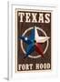 Fort Hood,Texas - Barn Star - Letterpress-Lantern Press-Framed Art Print