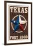 Fort Hood,Texas - Barn Star - Letterpress-Lantern Press-Framed Art Print