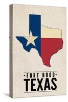 Fort Hood,Texas - Flag State-Lantern Press-Stretched Canvas