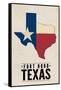 Fort Hood,Texas - Flag State-Lantern Press-Framed Stretched Canvas