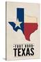 Fort Hood,Texas - Flag State-Lantern Press-Stretched Canvas