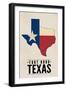 Fort Hood,Texas - Flag State-Lantern Press-Framed Art Print